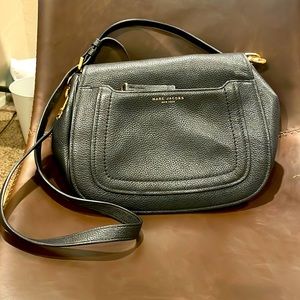 Marc Jacobs, black leather shoulder purse